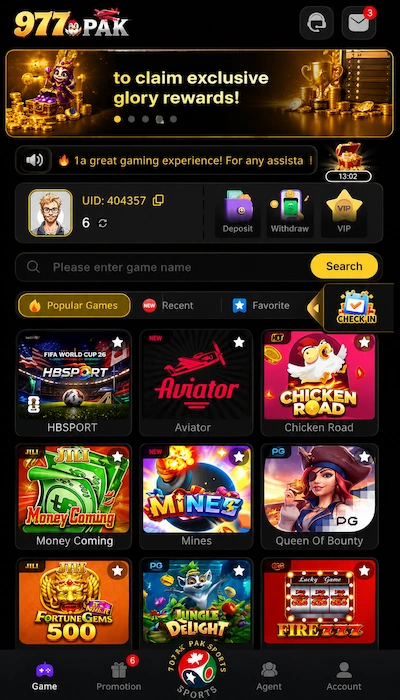 977Pak Game Dashboard image